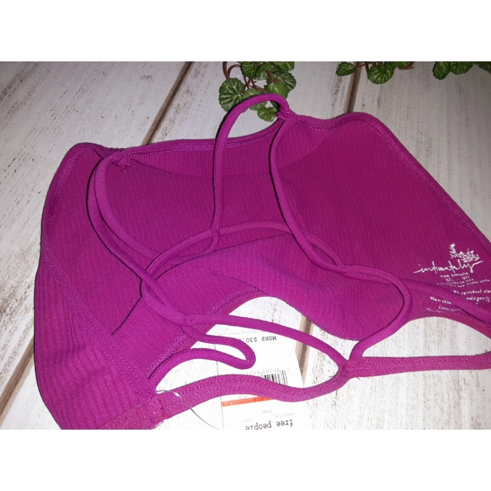 Free People High Neck Strappy Back Bra - Pink - Picture 8 of 16